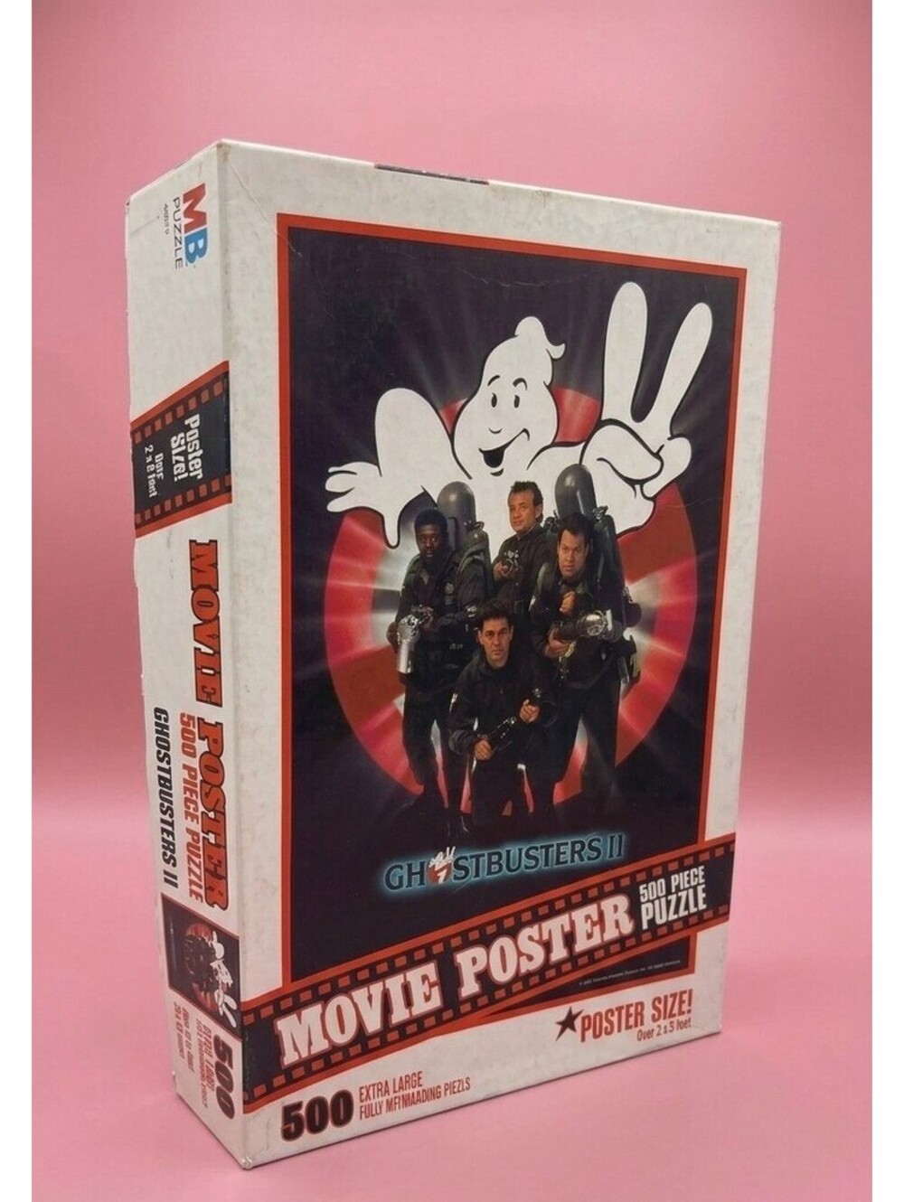 Ghostbusters II Movie Poster Puzzle 500 Pc 1989 Milton Bradley Complete Retro